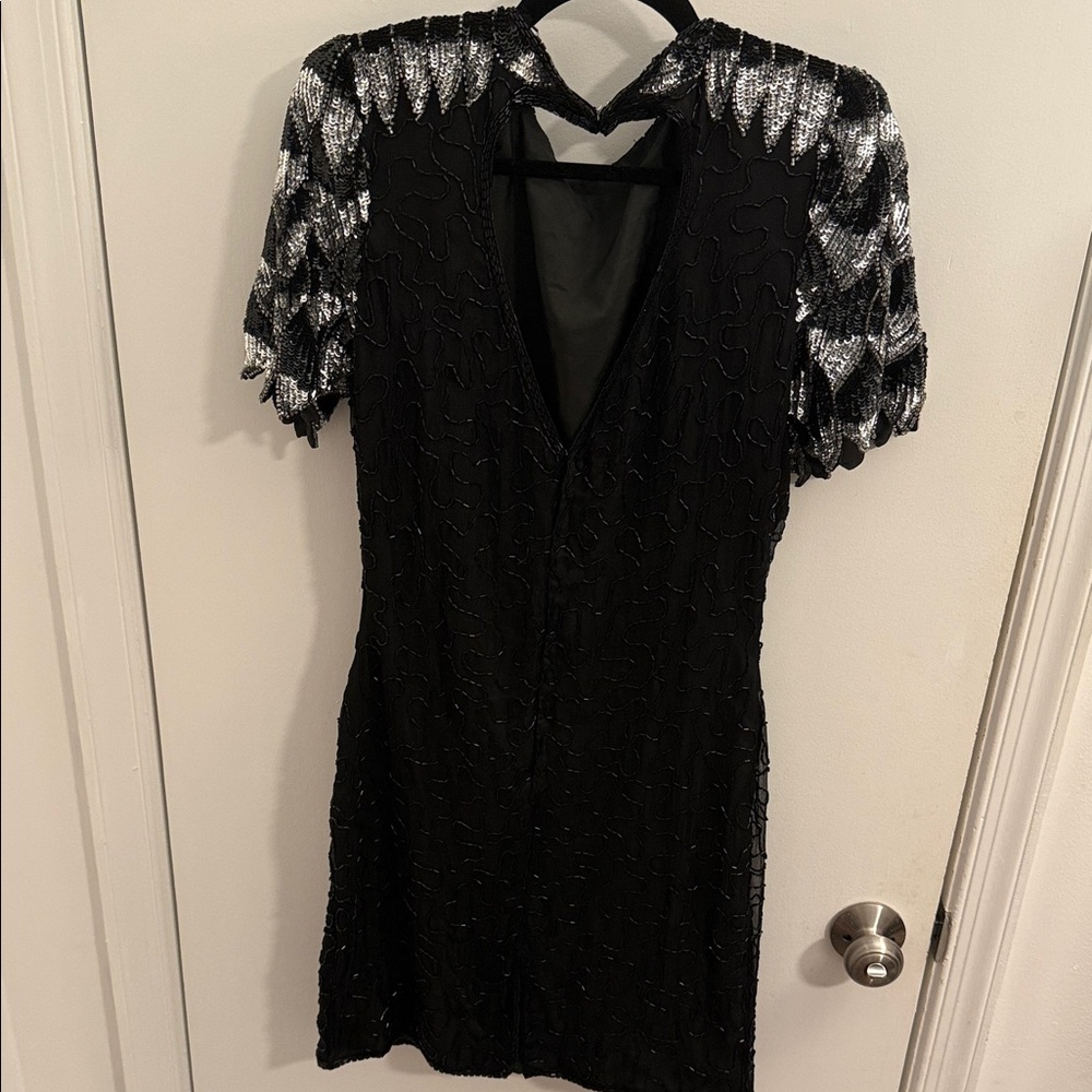 Vintage Silky Nites MED beaded cocktail dress. - Picture 8 of 8